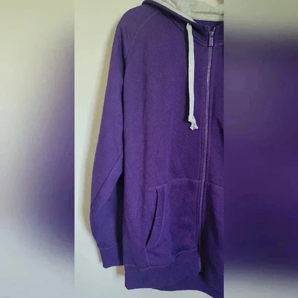 Minnesota Vikings  Men's Antigua Purple Logo Full Zip Up Hoodie Sweatshirt - Picture 4 of 8